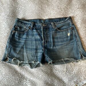 Levi’s Denim Distressed Denim Shorts